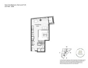 1 Bedroom 1 Bathroom 1208 floor plan